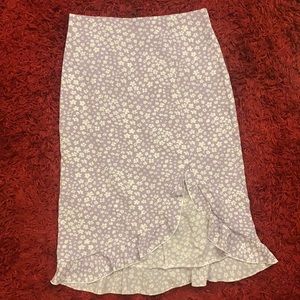 SHEIN Asymmetrical Floral Skirt M